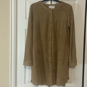 Joseph Ribkoff vegan ultra suede shirt dress